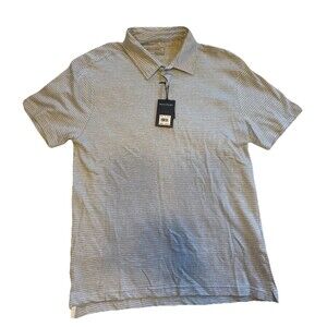 Rockport Polo Shirt Men Medium NWT Light Blue Performance Knit Polo RK811R01 $42